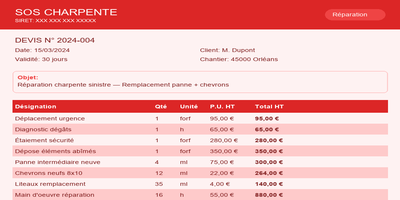 Devis cage d'escalier immeuble