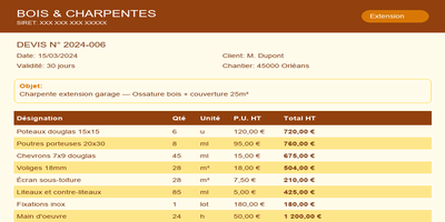 Devis maison neuve 110 m²