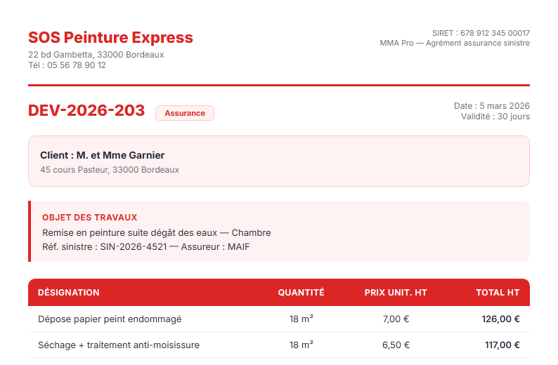 Devis exemple 5