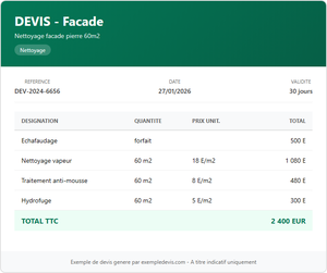 Devis façade - Pierre 60m²