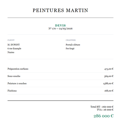 Devis peinture exterieure - Portail cloture